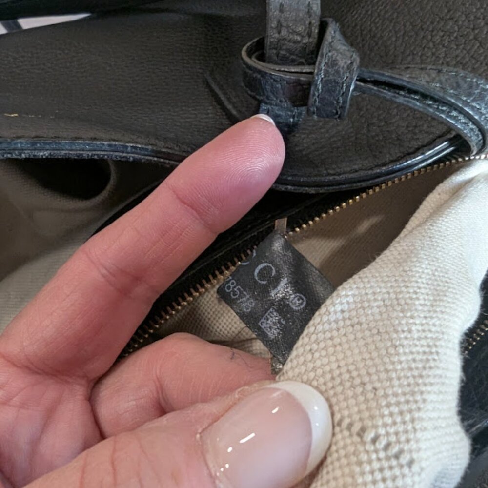 Gucci Black Leather Swing Tote - Picture 10 of 14